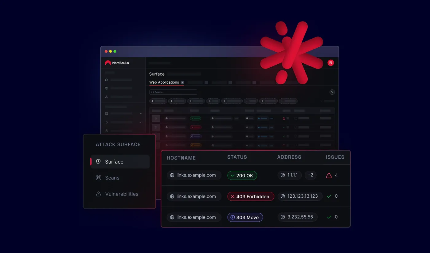 NordLayer Intelligence by NordStellar can help organizations monitor their external attack surface through attack surface management (ASM)