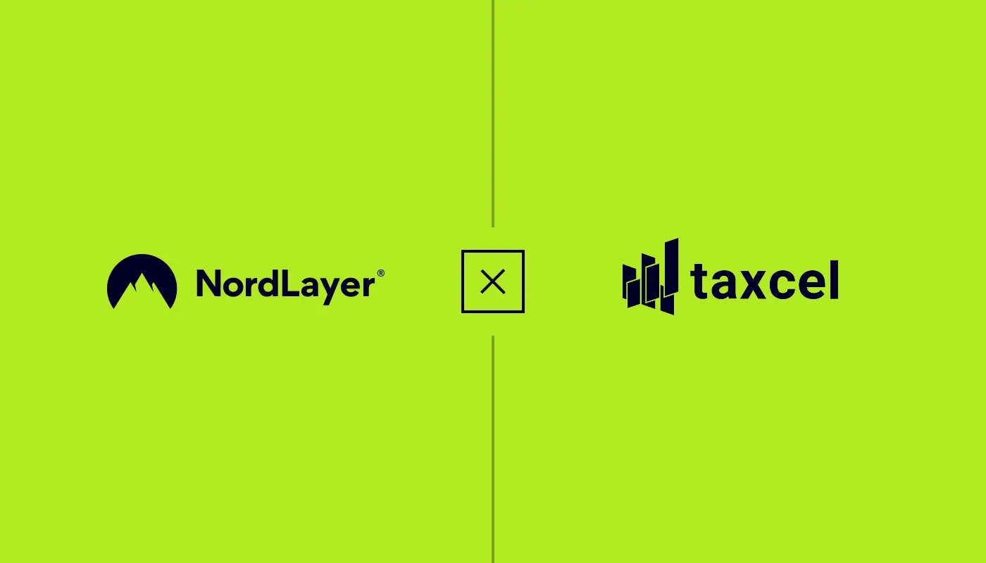 A blog cover for a case study about NordLayer and Taxcel