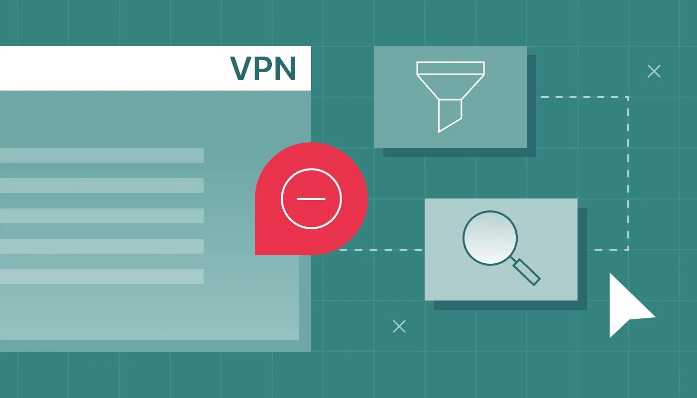 Illustration representing VPN blocking