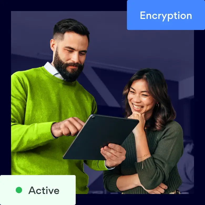 Colleagues using encrypted gateway