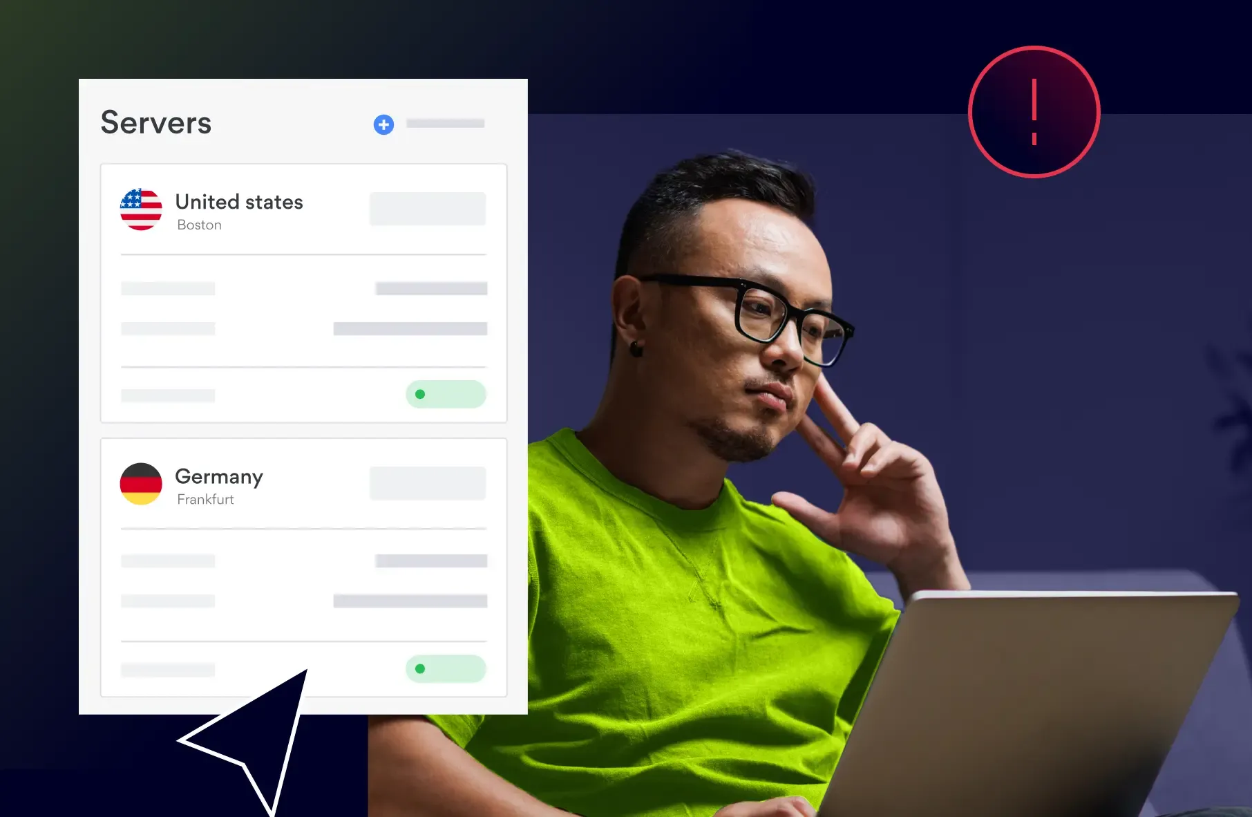 Man assigning VPN servers to gateways