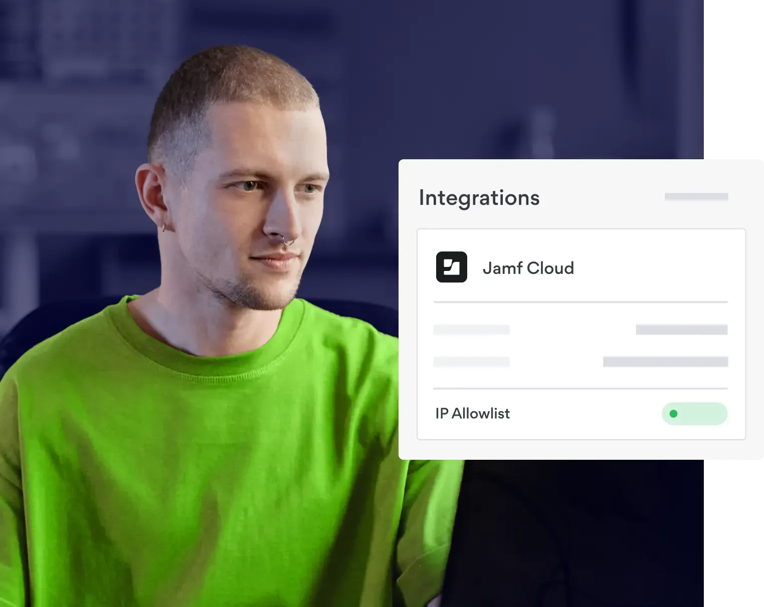 Man enabling Jamf integration with NordLayer
