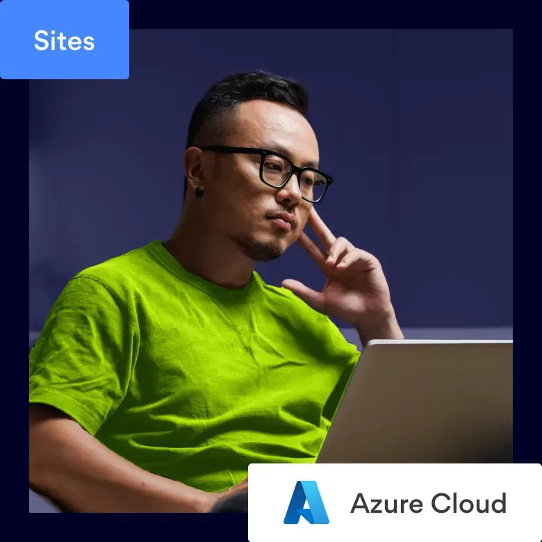 Man using Azure Cloud integration