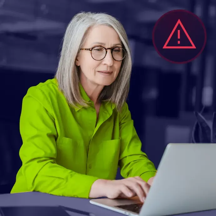 Woman learning about risks of shadow IT and AI sprawl