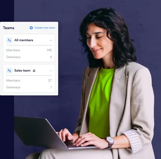 Women using laptop to manage teams user access controls